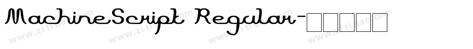 MachineScript Regular字体转换